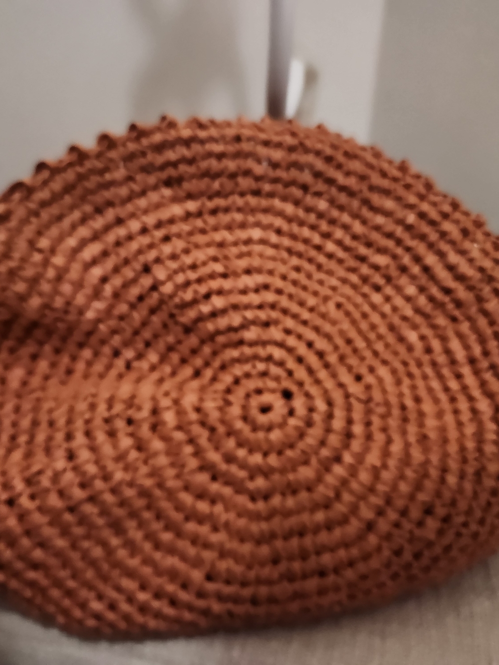Handmade Crochet Tote Bag - Rust Brown - Picture 6 of 6
